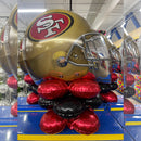 BB06A- Balloon Centerpiece 49ers Helmet