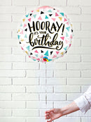 Birthday Hooray Helium Foil Balloon