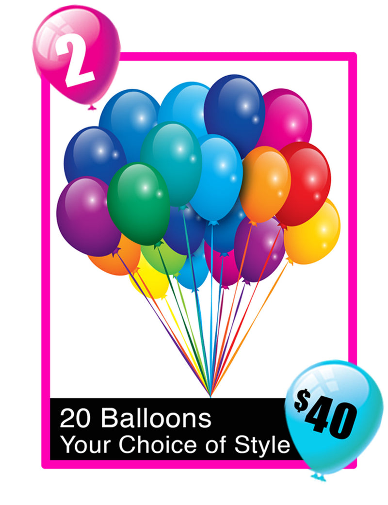 BB02 - 20 Balloons Your Choice of Colors