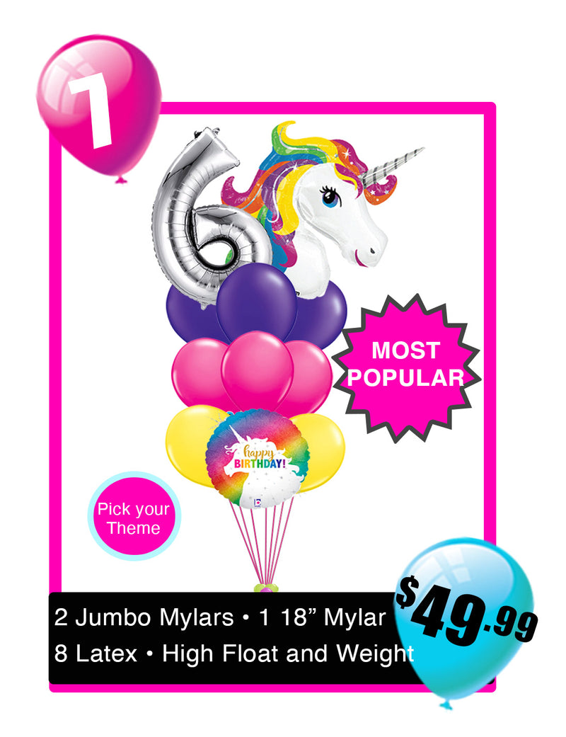 BB07 - Unicorn Fantasy Balloon Bouquet