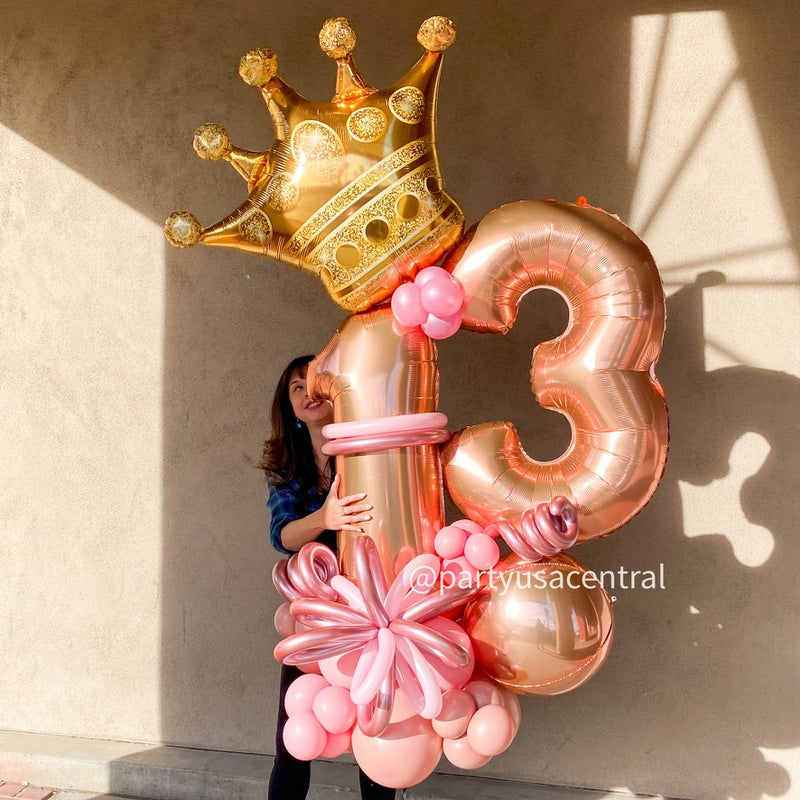 BB13 -13th Birthday Princess Marquee Balloon Bouquet