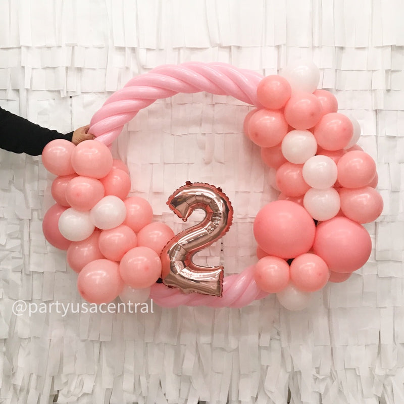BB18 - Pastel Balloon Frame Hoop - Pick Your Age