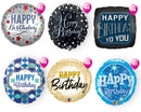 BB19 - HBD Blue Marquee Balloon Bouquet