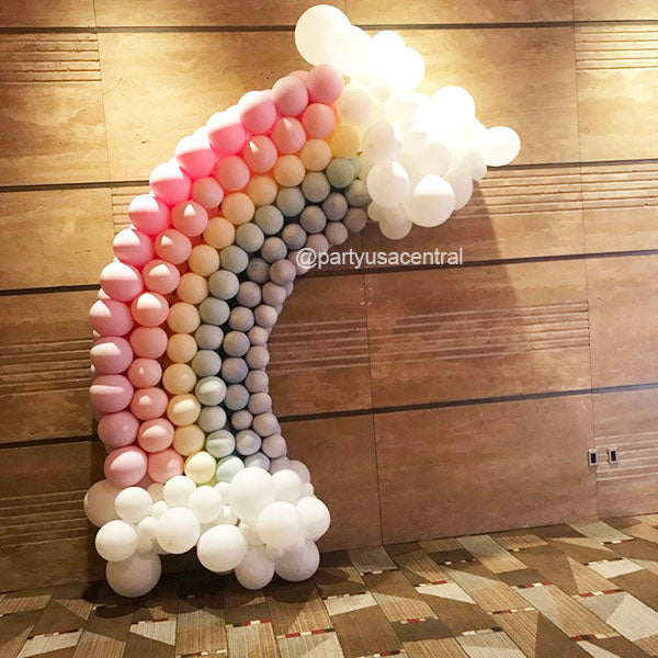 Pastel Rainbow Balloon Decor