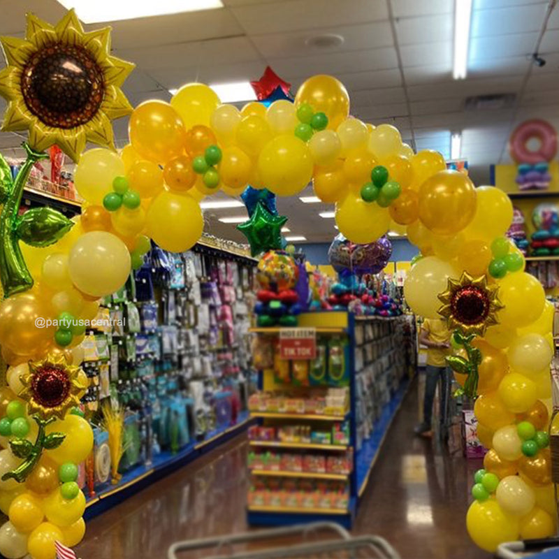 Organic Balloon Arch Sunflower Themed Size 6x6