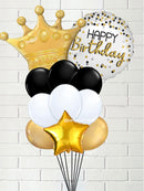 BB7 - Birthday Gold Balloon Bouquet