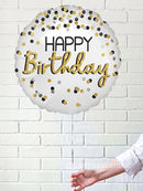 Happy Birthday Gold  Helium Foil Balloon