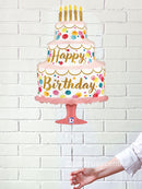 Birthday Satin Cake Helium Foil Balloon