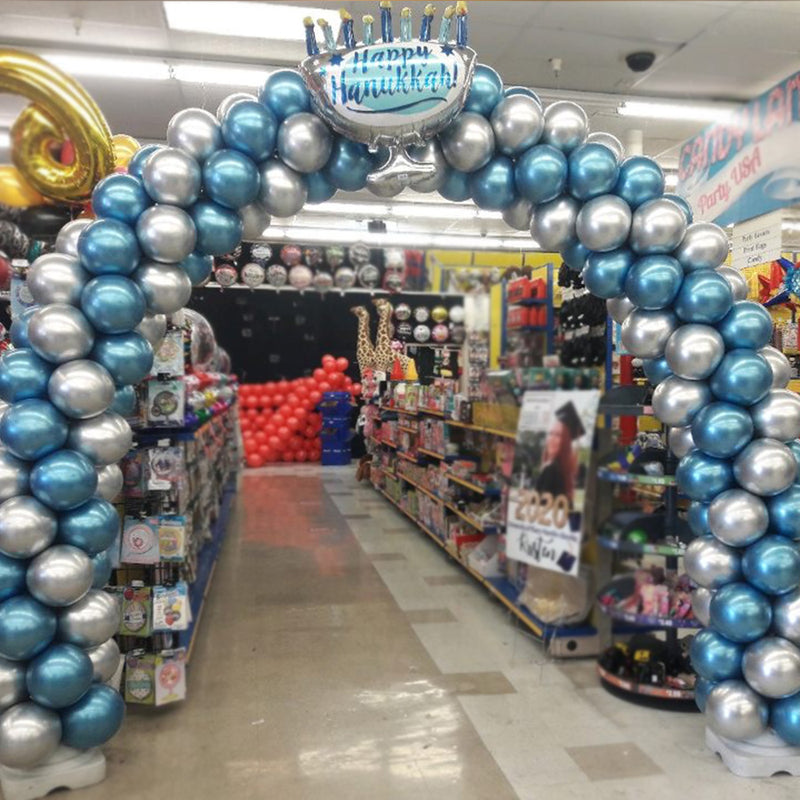 Balloon Arch Chrome Column 8ft x 8ft Size