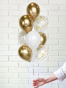 12 Latex Helium Balloons - Pick your Colors with Confetti (Copy)