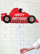Race Car Happy Birthday Helium Foil Balloon