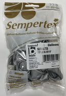 REFLEX SILVER 18" SEMPERTEX BALLOONS 6CT