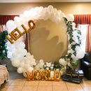Hello World Round Balloon Arch