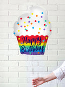 Birthday Cupcake Helium Foil Balloon