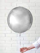 Silver Orbz Helium Foil Balloon