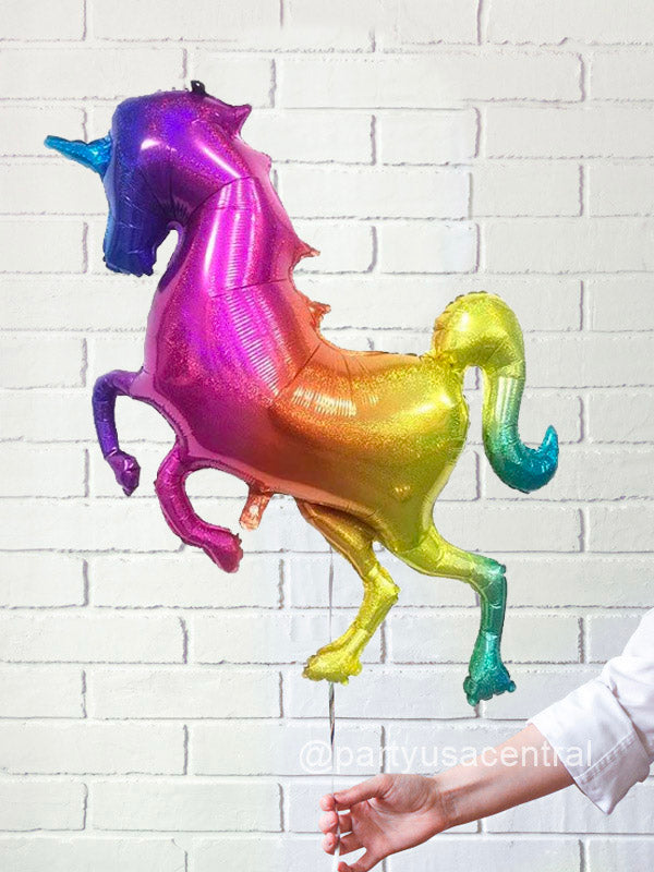 Rainbow Unicorn Helium Foil Balloon