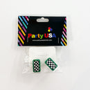 F1 GREEN CHECK EARRINGS
