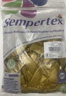 METALLIC GOLD 11" SEMPERTEX BALLOONS 100CT