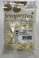 SILK OYSTER WHITE 5" SEMPERTEX BALLOONS 50CT