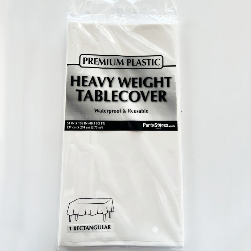 WHITE HEAVY DUTY TABLECOVER