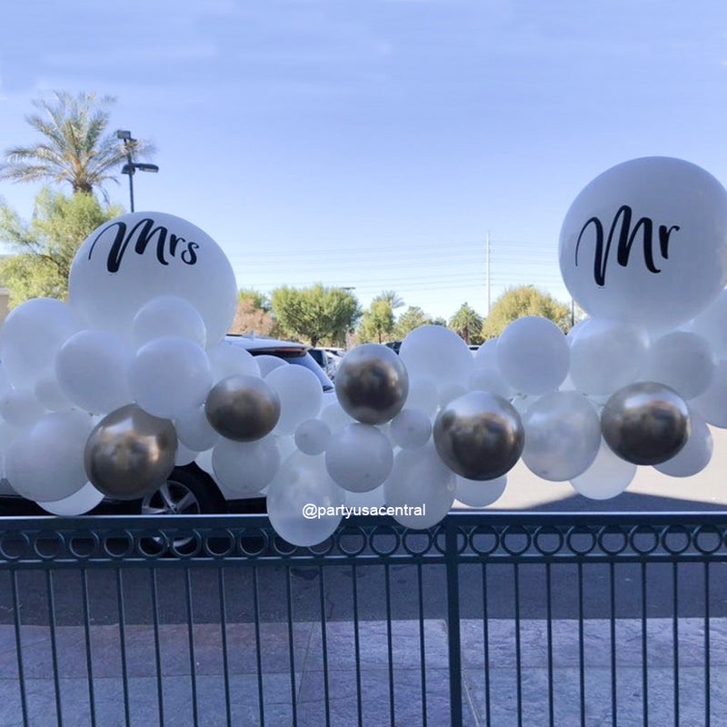 12ft Balloon Garland - Mr & Mrs.