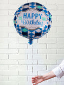Birthday Tie Pattern Helium Foil Balloon