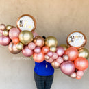 6ft Balloon Garland -  Rose Gold Birthday Garland
