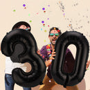 Black Number Balloons