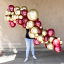 8ft Balloon Garland - Burgundy Crusader