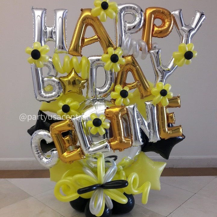 BB15 - Grand Name Marquee Sunshine Balloon Bouquet