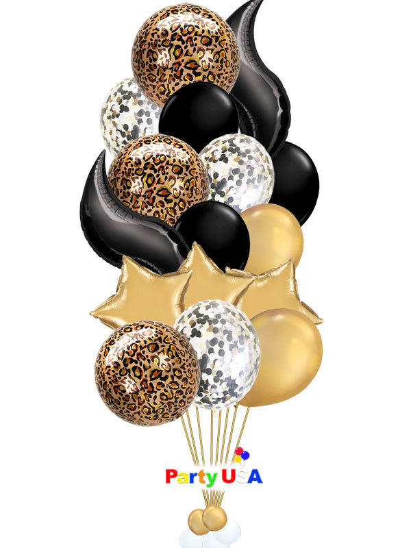 BB9 - Birthday Twist Leopard Balloon Bouquet