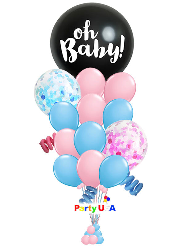 BB11 - All Smiles Gender Reveal Balloon Bouquet