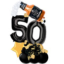 BB13 - Number Marquee Vintage Dude Balloon Bouquet