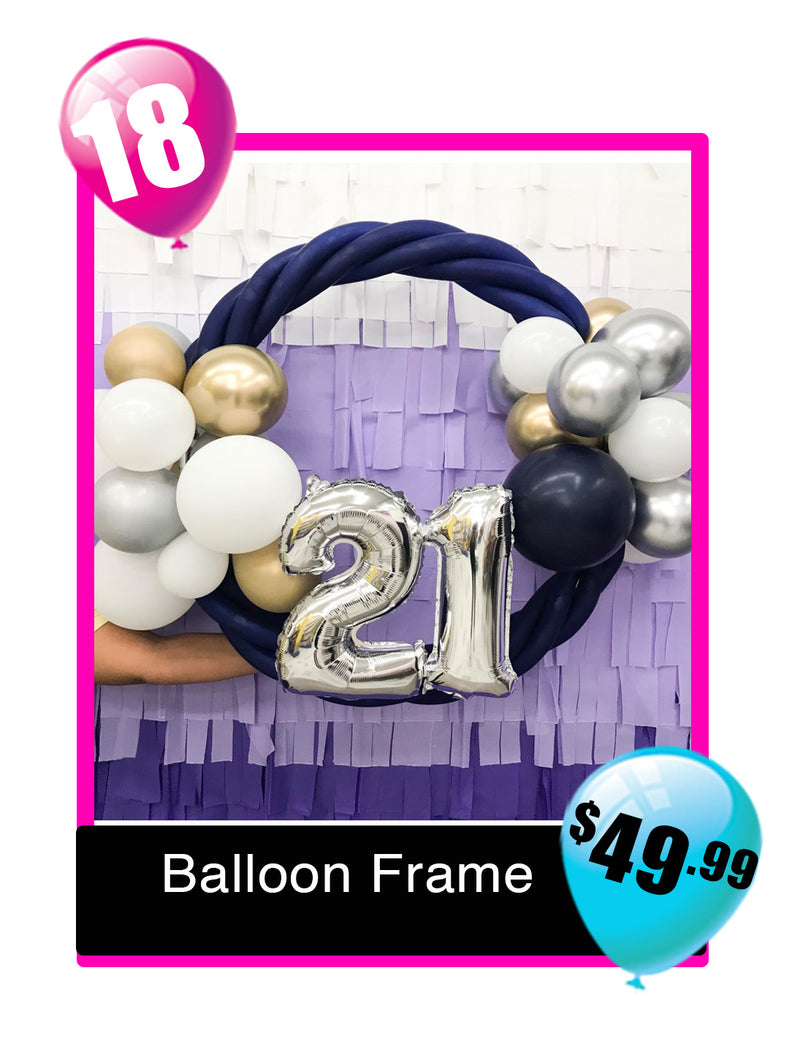 BB18 - Balloon Frame - 21st Birthday