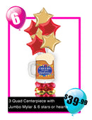 BB06 - Jumbo Balloon Centerpiece Bouquet