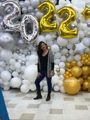 New Years Eve Themed Balloon Wall