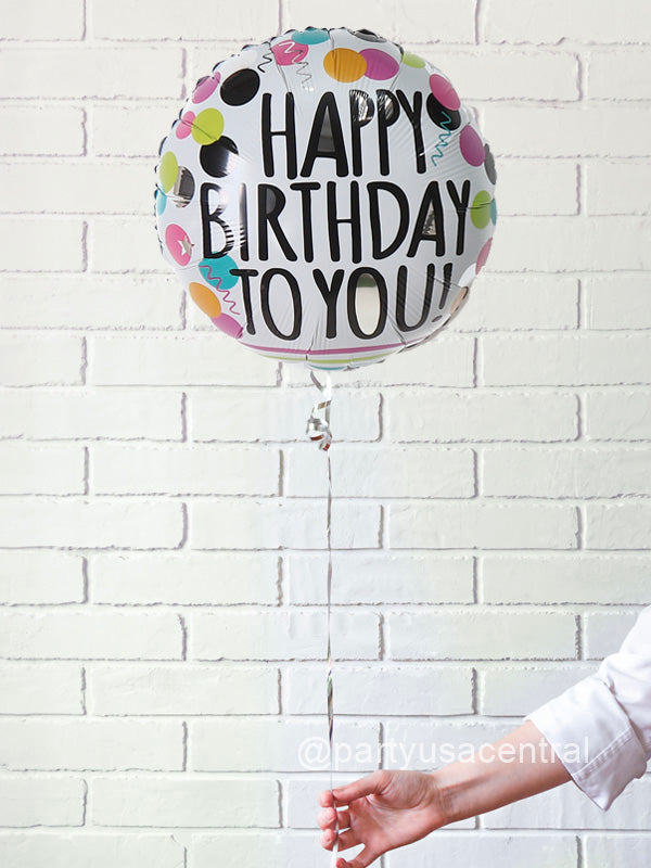 Happy Birthday Helium Foil Balloon