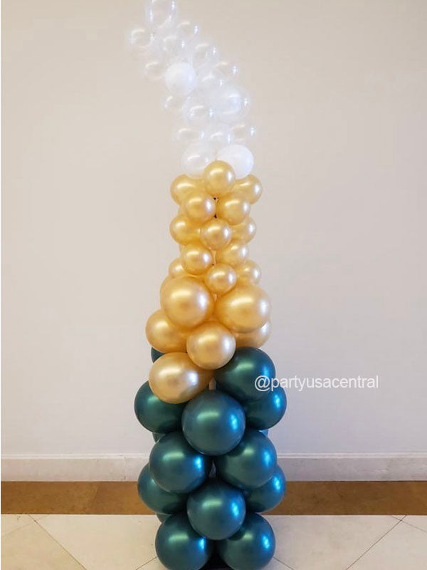 New Year's Champagne Balloon Column