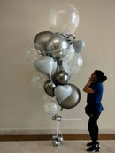 Mighty Cheerful Balloon Bouquet White or choose your colors