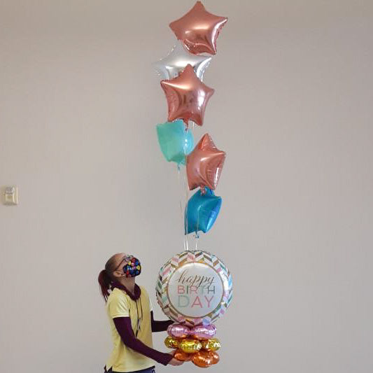 BB06 - Jumbo Balloon Centerpiece Bouquet