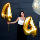 Gold Number Balloons