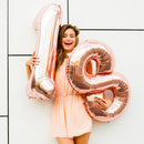 Rose Gold Number Balloons