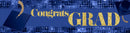 Congrats Grad Blue Graduation Banner