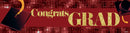 Congrats Grad Red Graduation Banner