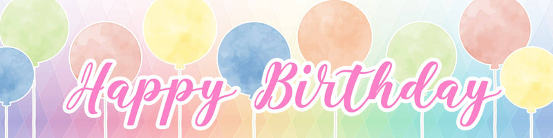 Pastel Happy Birthday Banner