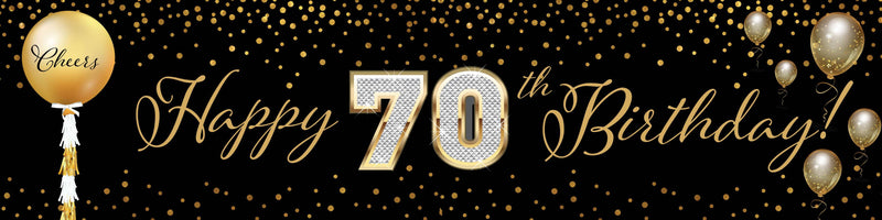 Cheers to 70 Birthday Banner