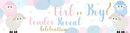 Gender Reveal Lamb Feet Banner