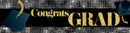 Congrats Grad Black Graduation Banner