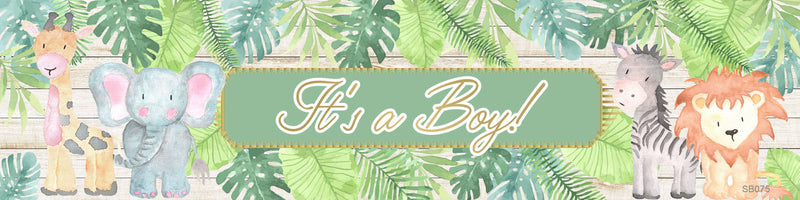 It's a Boy Safari Friends Banner