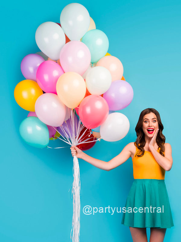60 Latex Helium Balloons - Pick your colors